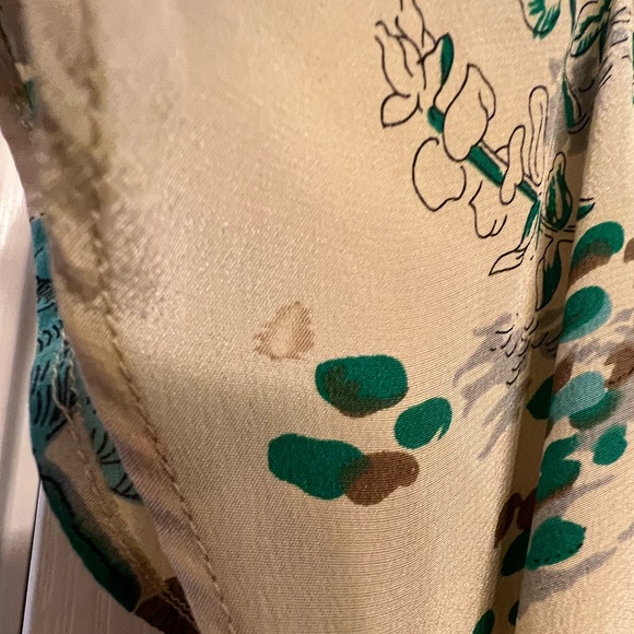 Anthropologie Mermaid tag silk dragonfly top, size 6. Hidden side zip. - Picture 3 of 11